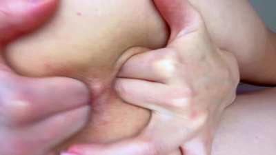 Fucking both holes with two fingers each