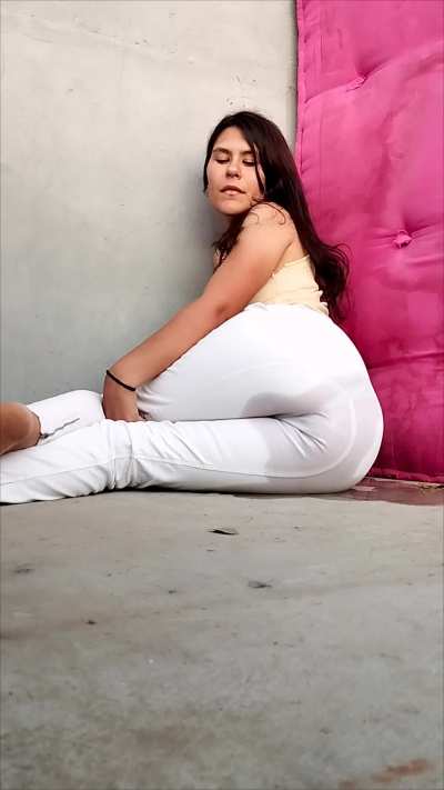 Wetting my jeans on the terrace