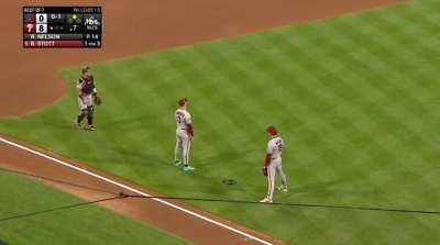 [Highlight] [Highlight] Bryson Stott reaches on an infield pop up after no one calls it