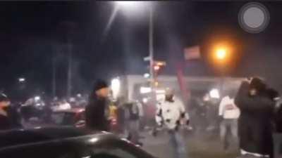 Street takeover devolves into a literal warzone