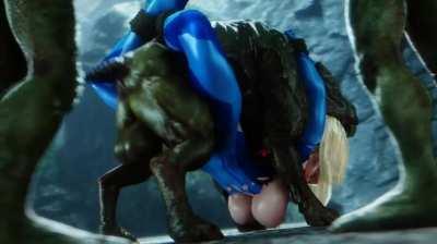 Samus Aran, the most prominent bounty hunter in the galaxy... Until she is stripped of her suit and morphs into a bottom-rate ball drainer for her targets four-legged friend. [noname55]