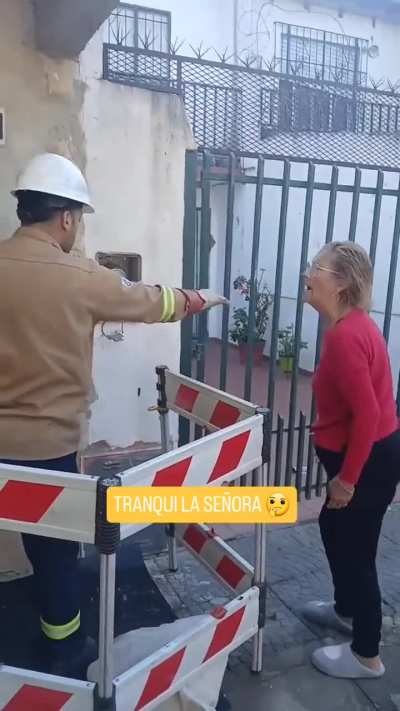 El enojo de una señora con los empleados de Edenor porque le fueron a arreglar el medidor