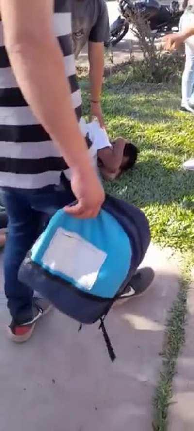 Chorro capturado por vecinos justicieros: 