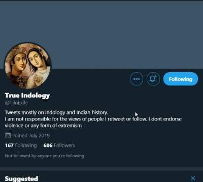 Twitter is actively removing followers of True Indology, from 260k to less than 605 followers, I did the screen recording tweet about it!