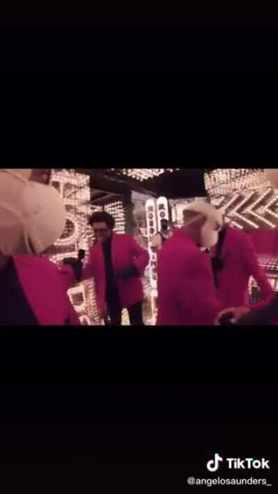 Abel showing love to the clones before the show