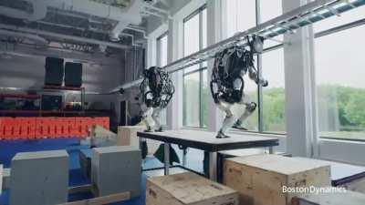 Parkour boys from Boston Dynamics