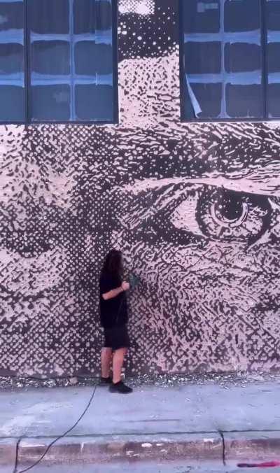 The art of scratching walls Amazing