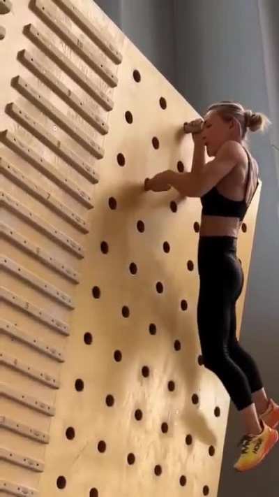 She got amazing upper body strength