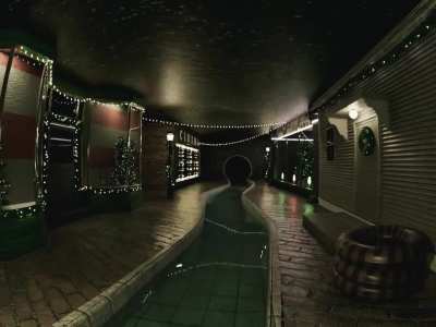 Lazy River through a Christmas Village