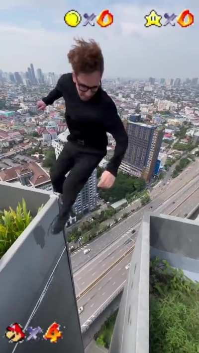 He thinks he's mario