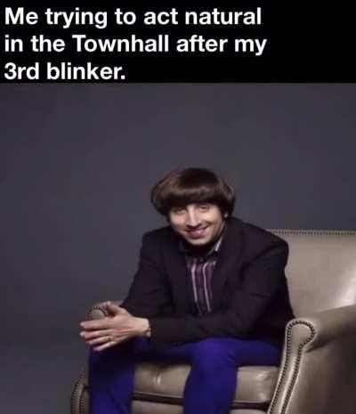 Trying to act natural in the Townhall