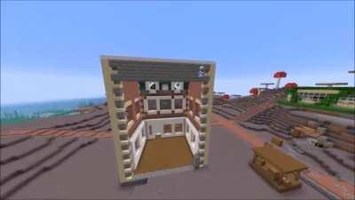 I built a downtown inspired shop in our server's shopping district, timelapse.