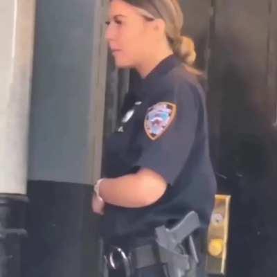 to smoke weed while on duty in front of police station