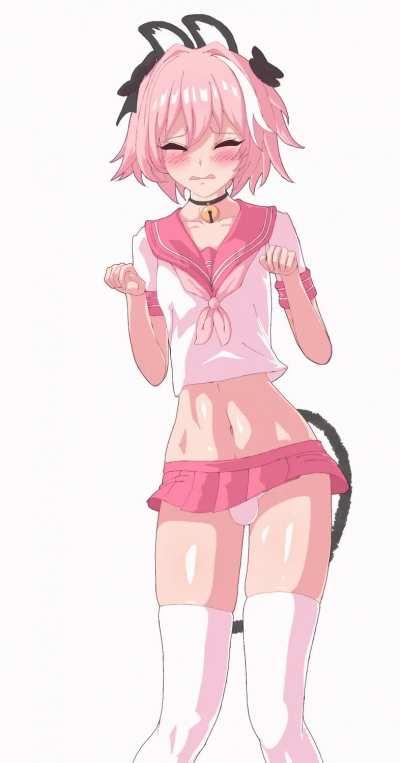 Adorable cat boi Astolfo (theobrobine)