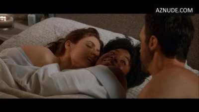 Alexandria Daddario likes a little chocolate in her threesome