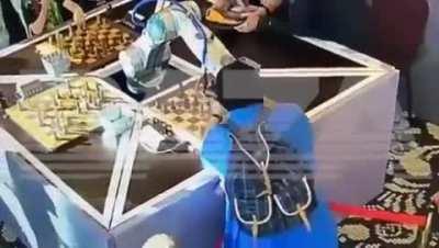 chess robot broke a 7 year old boy's finger