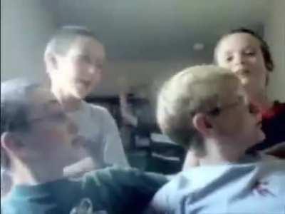 Young buds lip singing to family guy