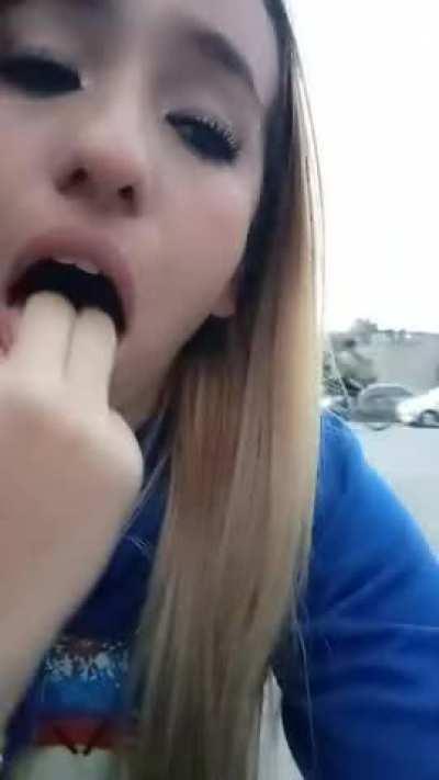 Busy Public Street Puking: I got caught!! 🤣🤮💟