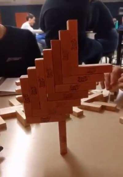 Balancing Jenga; geometry and gravity