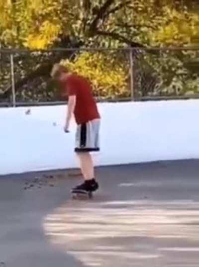 forgot the skateboard