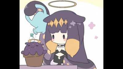 Wiggly Ina ears by @Kuro_Tofu