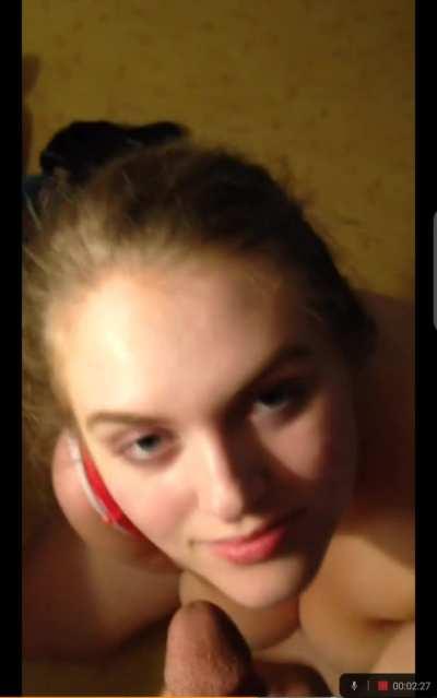 Thickest Cumshot Facial, Sticks right on her Pretty face