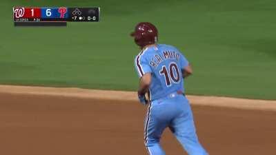 [Highlight] [Highlight] JT Realmuto takes offense of Bryson Stott getting plunked by crushing a 2 run homer