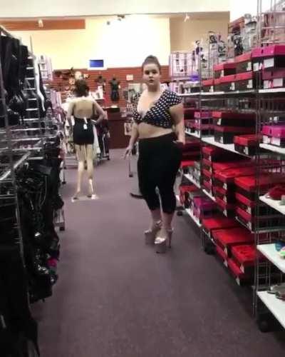 Woman flaunts new heels while having no prior experience in such shoes with painful results