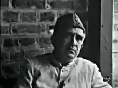 A foreign broadcaster, in 1965, speaking to Ghulam Mohiuddin Karra of Awami Action Committee about plebiscite and treatment of Kashmiris by the Indian state
