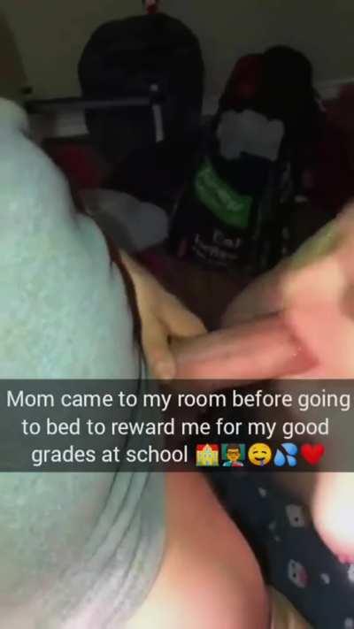 Mommy rewarded son for his academic achievements 