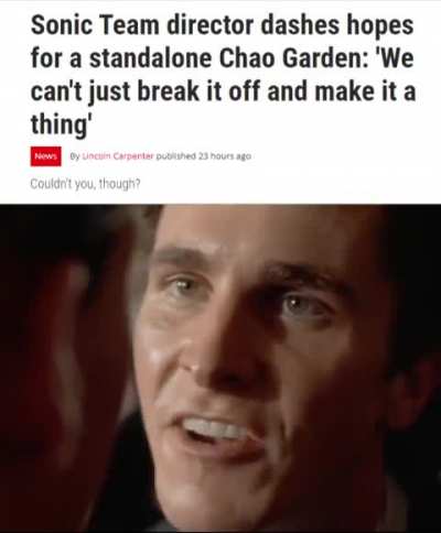 Please I just want more Chao Garden