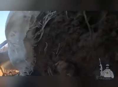 The outskirts of Bakhmut. Soldiers of the 3rd Brigade are working.