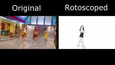 I Can't Stop Me Teaser Rotoscoped Animation (Side-by-Side Comparison)