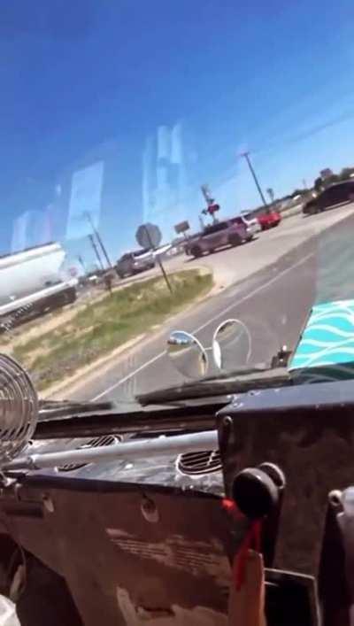 To go around a railroad crossing gate