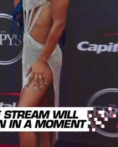 Sasha Banks on the ESPYS red carpet