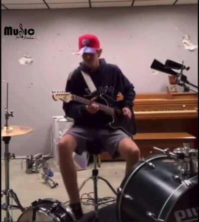 When you can’t find people to play in your band.