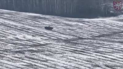 Extended video of Ukrainian “Stryker” crushing Russian infantry and gunner firing small arms, Kursk region, January 2025