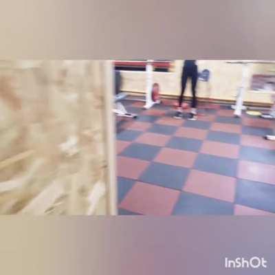 Hi Reddit, a little bit about the ordinary life of Ukrainians:) to have the strength to carry vegetables, I go to the gym. This is the gym in my home village :) Vadym, who lost both his legs in the war, also works out here 