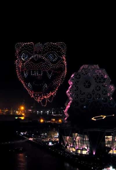 1500 drones light show at the Taiwan Kaohsiung Festival