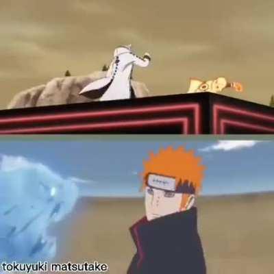 Some parts of Naruto's fight against Isshiki were inspired by Hinata's fight against Pein