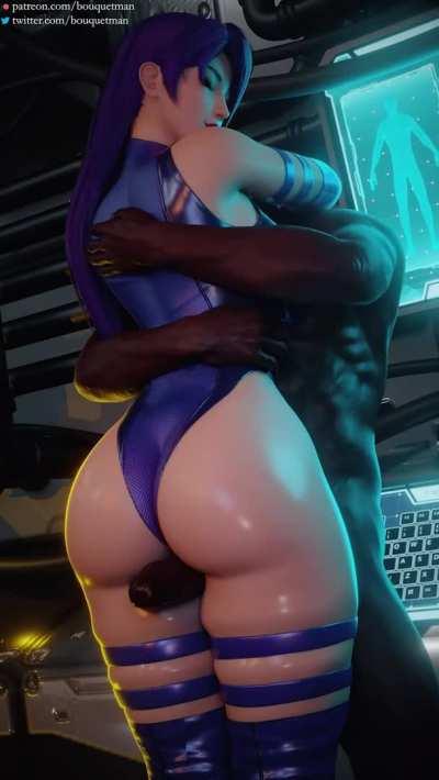 Psylocke thighjob (bouquetman) [X-Men, Marvel]