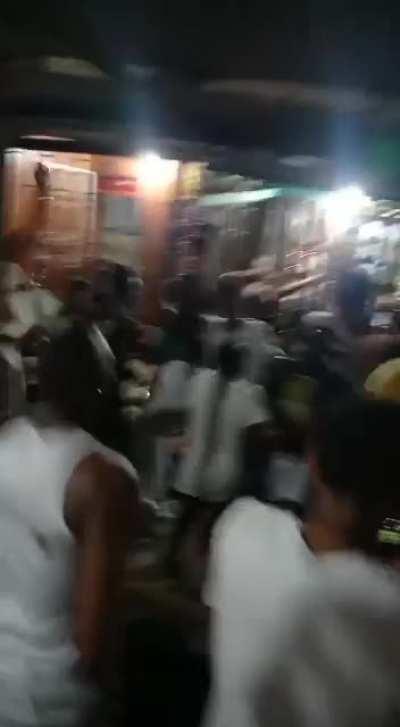 WCGW when a crowd jump like crazy on a makeshift bridge.