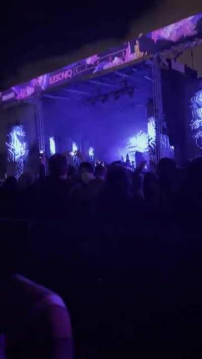 In typical Mau5 fashion, Joel played an encore and stopped before the drop. Harassed Montréal. This was at Ile Soniqu in Montreal #blueballedbydeadmau5