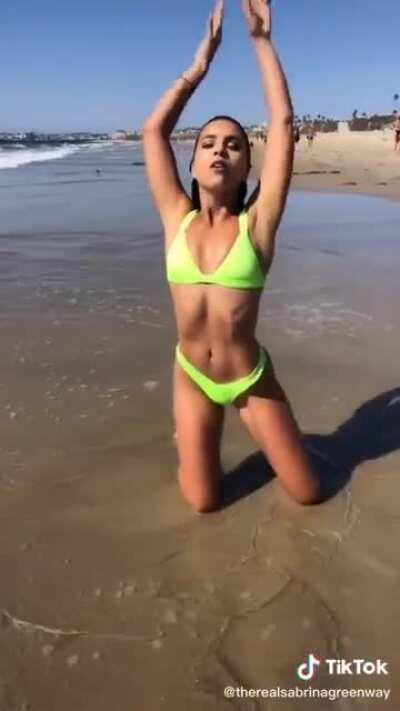 Sabrina on the beach