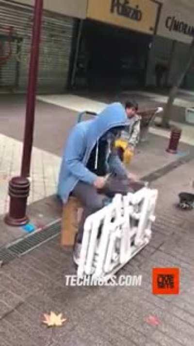 Street music performance.