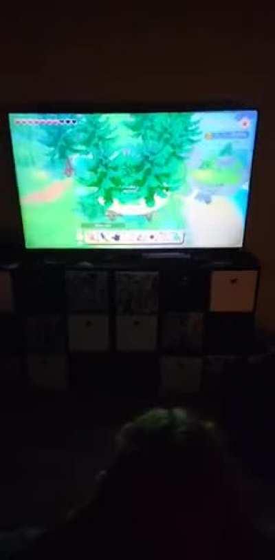 Wife wanted to keep playing her Christmas Present and I wanted some pussy...