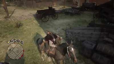 [red dead redemption 2] Now thats how you get on a horse