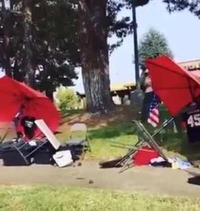 Guy Destroys Stand for Supporting Trump.