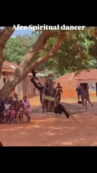 Afro spiritual dancer defying law of gravity