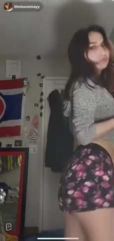 slipped adjusting her shirt lol